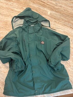 Men's Vintage Green Waterproof Hooded Jacket